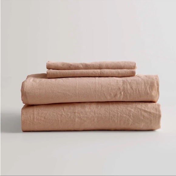 Quince Bedding Nwt Quince Queen European Linen Bedsheets In Desert
